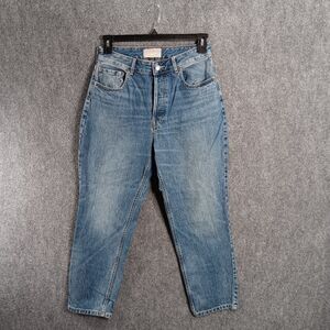 Everlane The Curvy 90s Cheeky Straight Crop Jeans Womens 30 Blue Denim Cotton